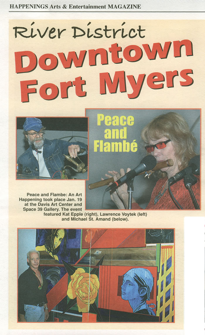 Happenings Arts and Entertainment Magazine Ft Myers Florida Peace and Flambe